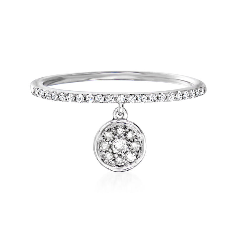 .20 ct. t.w. Diamond Circle Charm Ring in 14kt White Gold image number 0