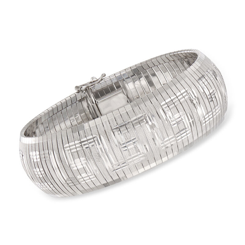 Italian Sterling Silver Greek Key Bracelet image number 0