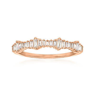 .20 ct. t.w. Baguette Diamond Ring in 14kt Rose Gold