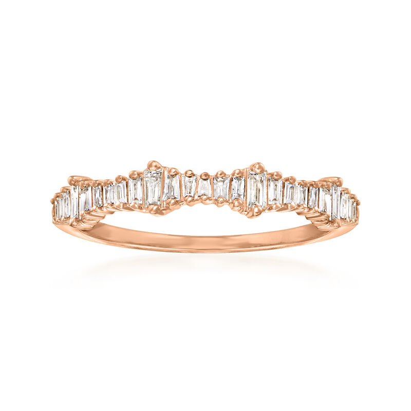 .20 ct. t.w. Baguette Diamond Ring in 14kt Rose Gold image number 0