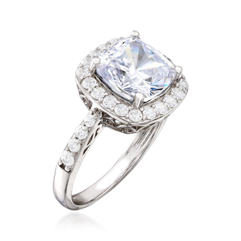 3.55 ct. t.w. CZ Ring in Sterling Silver image number 2