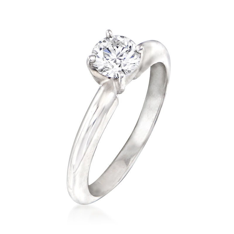 .55 Carat Certified Diamond Solitaire Ring in 14kt White Gold image number 2
