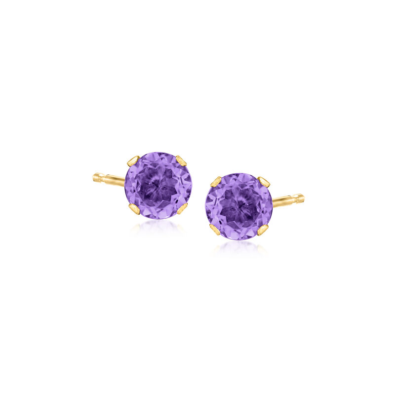 1.70 ct. t.w. Amethyst Stud Earrings in 14kt Yellow Gold image number 0