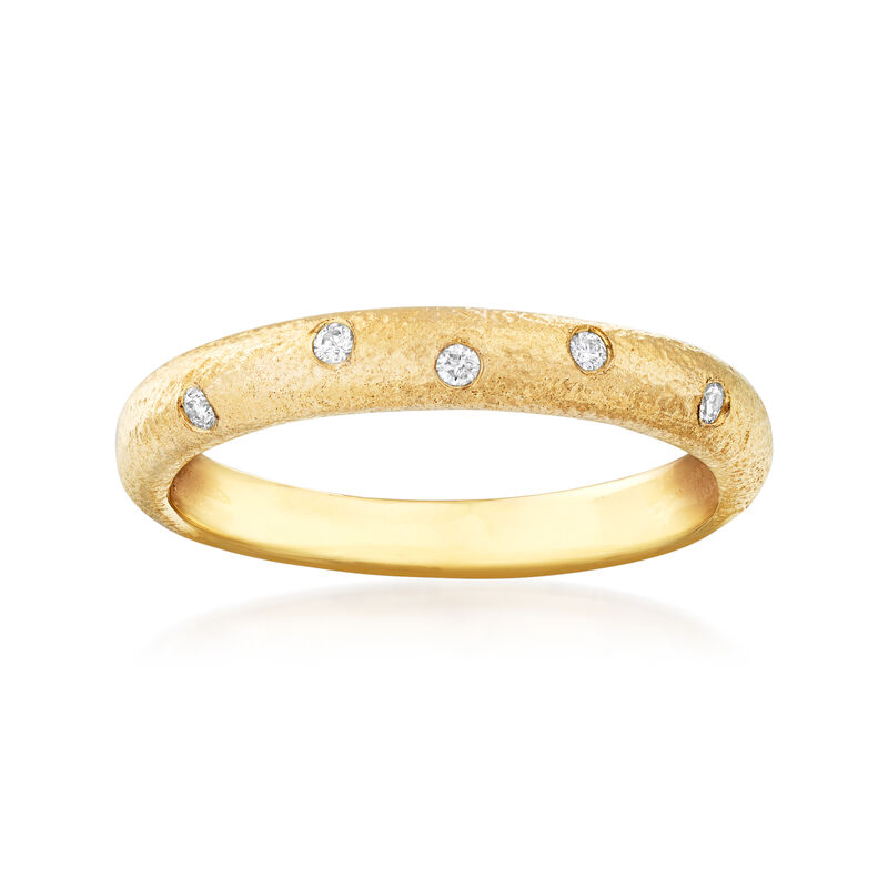 14kt Yellow Gold Ring with Diamond Accents image number 0