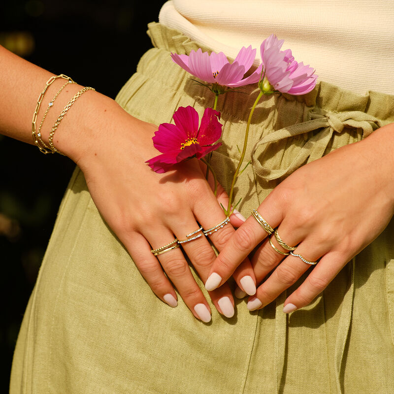 14kt Yellow Gold Roped Ring image number 6