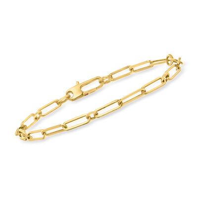 Roberto Coin 18kt Yellow Gold Thin Paper Clip Link Bracelet