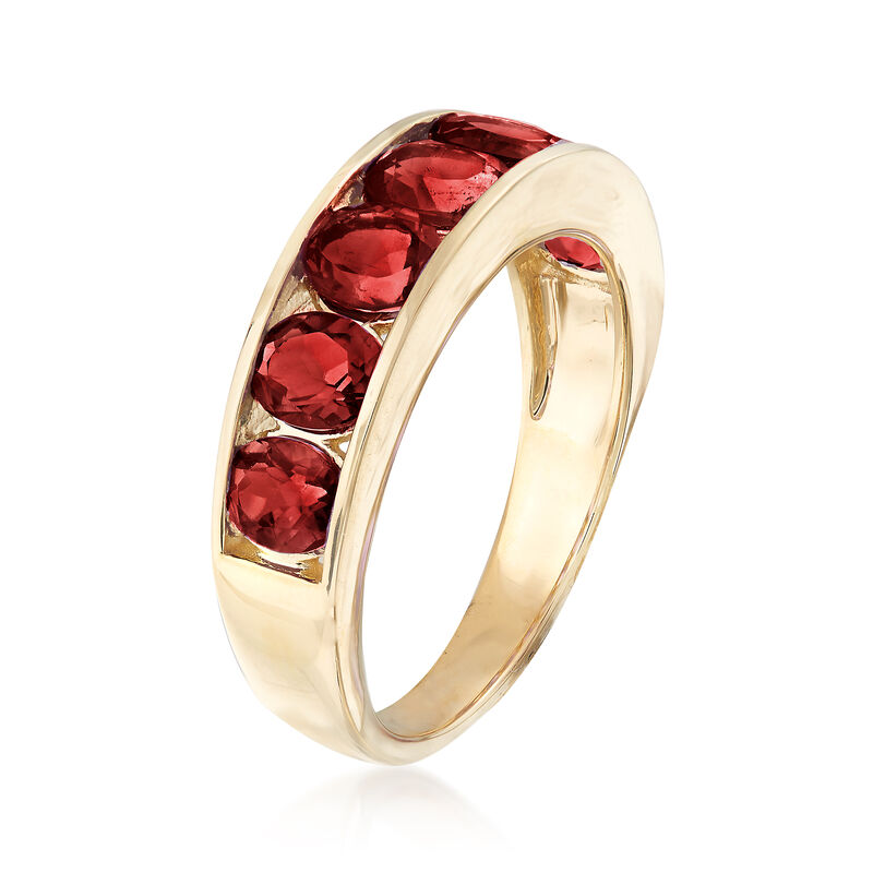 3.10 ct. t.w. Garnet Eternity Band in 14kt Yellow Gold image number 2