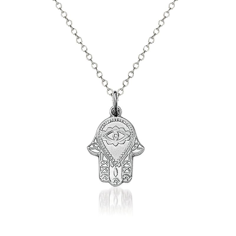 Sterling Silver Chamseh Pendant Necklace. 18&quot; image number 0