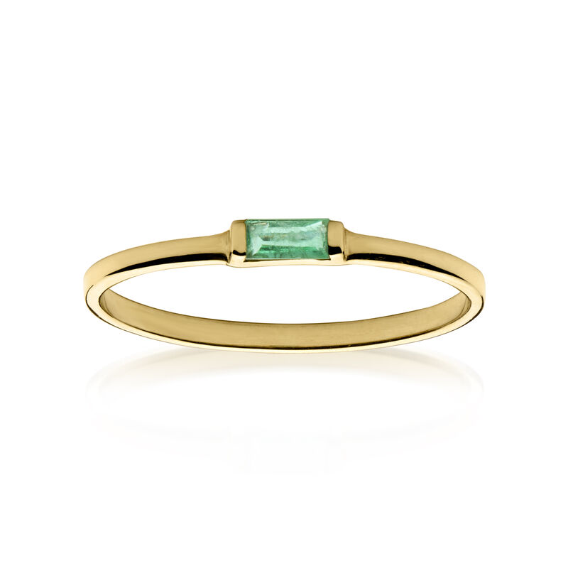 .10 Carat Emerald Ring in 10kt Yellow Gold image number 0