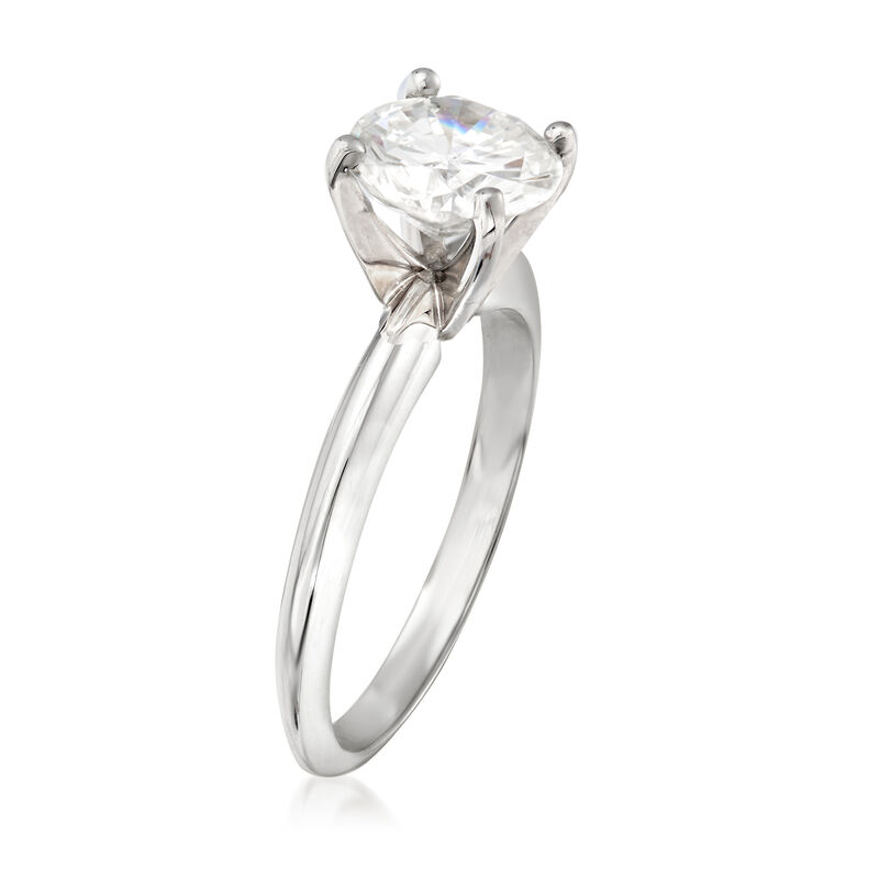 1.51 Carat Certified Diamond Ring in 14kt White Gold image number 2
