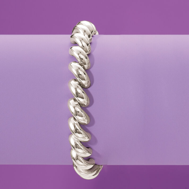 Italian Sterling Silver San Marco Bracelet. 7&quot; image number 3