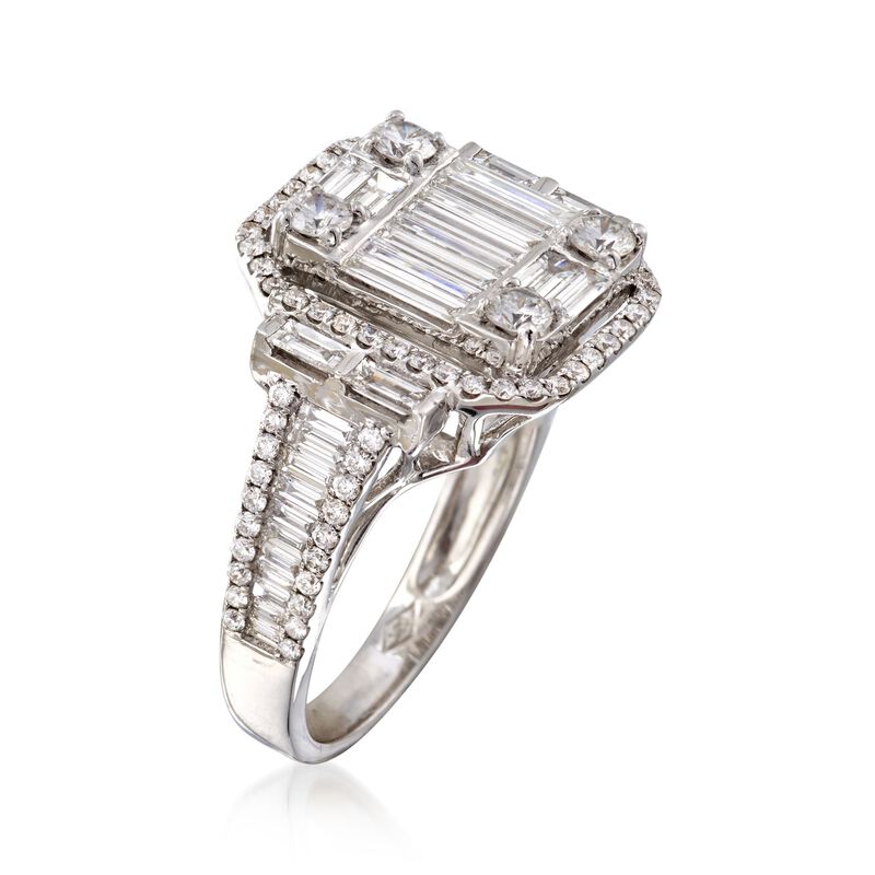 1.81 ct. t.w. Diamond Mosaic Ring in 18kt White Gold image number 2
