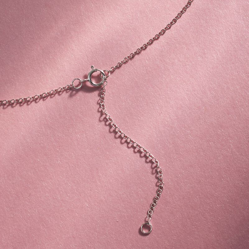 1.00 ct. t.w. Diamond Open Eternity Circle Pendant Necklace in 14kt White Gold. 16&quot; image number 3