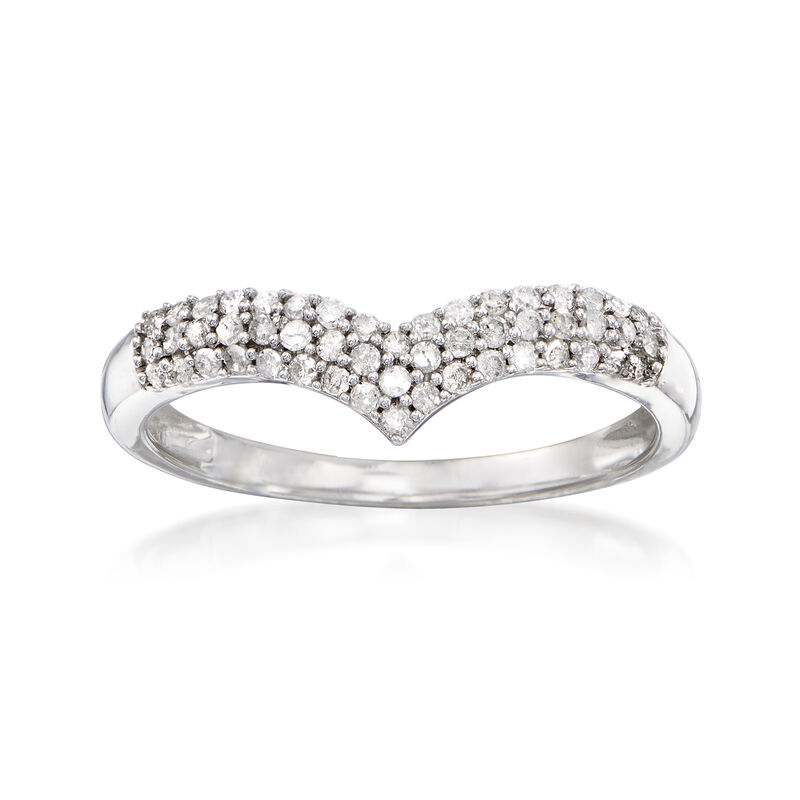 .25 ct. t.w. Diamond Chevron Ring in Sterling Silver image number 0