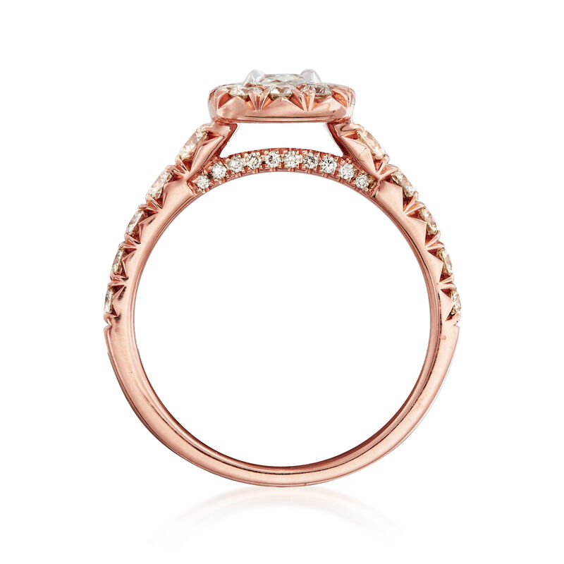 Henri Daussi 1.41 ct. t.w. Diamond Engagement Ring in 18kt Rose Gold image number 3