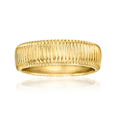18kt Gold Vermeil Ribbed Ring