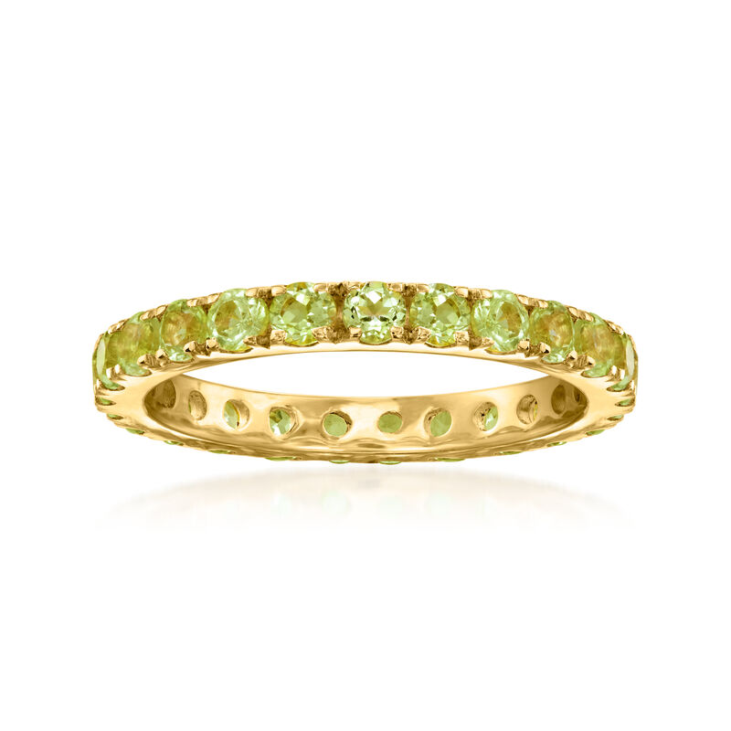 1.70 ct. t.w. Peridot Eternity Band in 18kt Gold Over Sterling image number 0