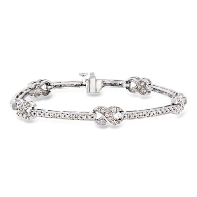 C. 1990 Vintage 2.00 ct. t.w. Diamond Bracelet in 14kt White Gold