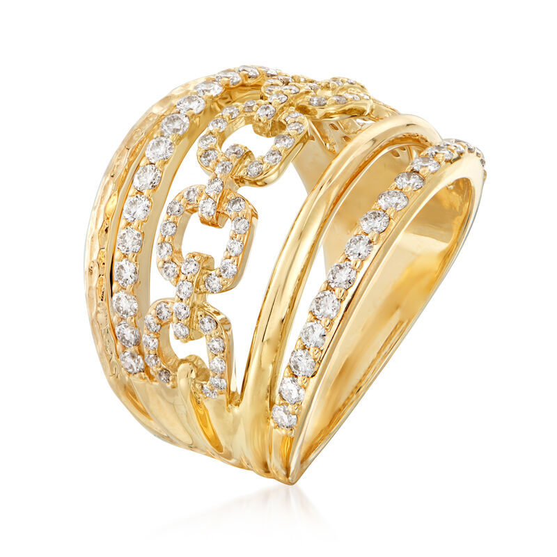 1.00 ct. t.w. Diamond-Link Ring in 14kt Yellow Gold. Size 7 image number 2