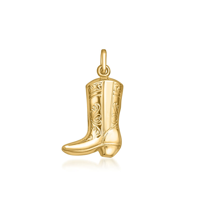 Italian 14kt Yellow Gold Cowboy Boot Charm  image number 0
