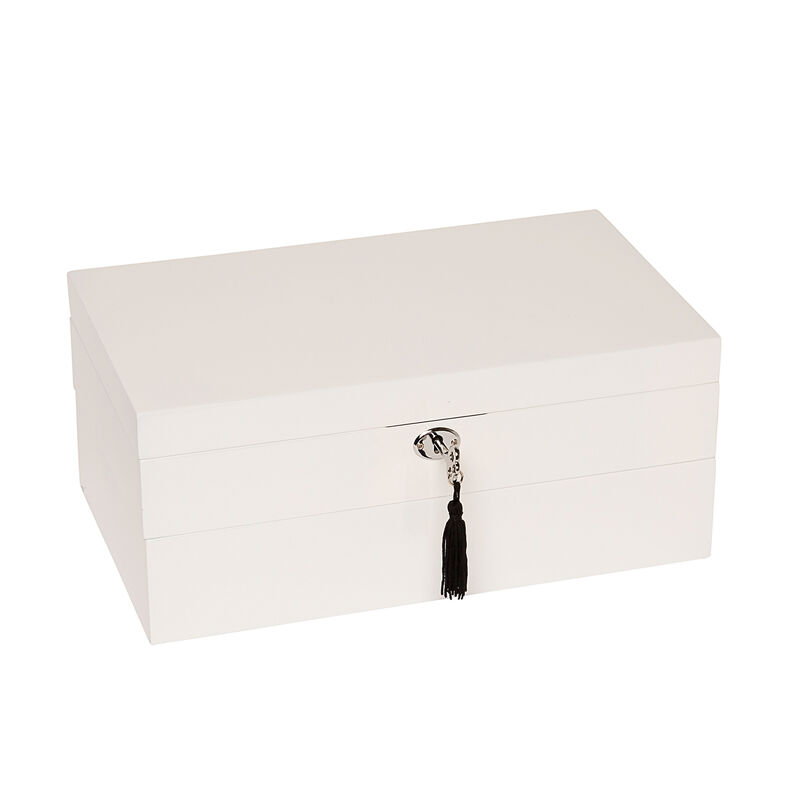 Brouk & Co. White Stackable Wooden Jewelry Box and Watch Tray image number 1