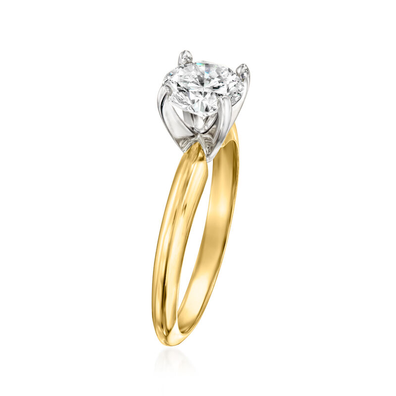1.14 Carat Diamond Solitaire Ring in 14kt Yellow Gold image number 2