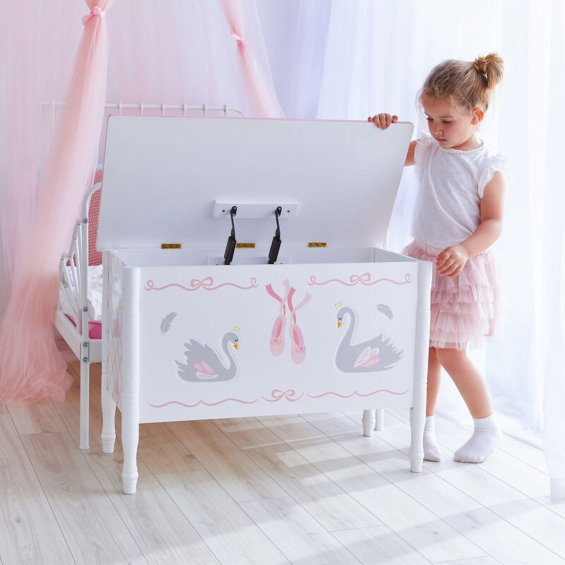 Child's Swan Lake Wooden Toy Chest image number 3