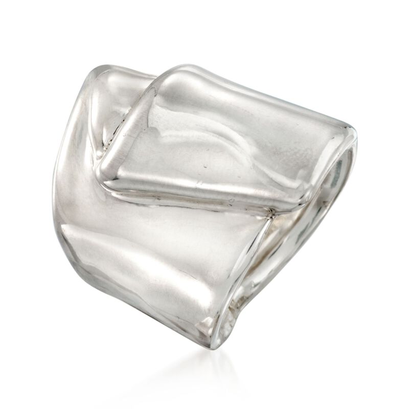 Sterling Silver Overlapping Ribbon Ring image number 2