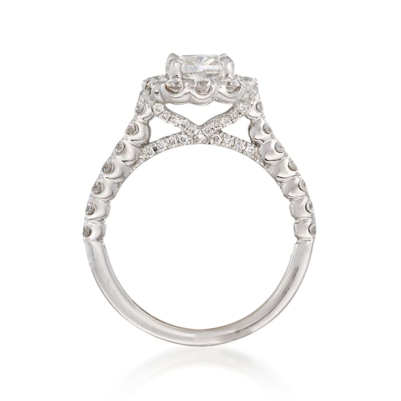 Henri Daussi 1.90 ct. t.w. Certified Diamond Engagement Ring in 18kt White Gold image number 3