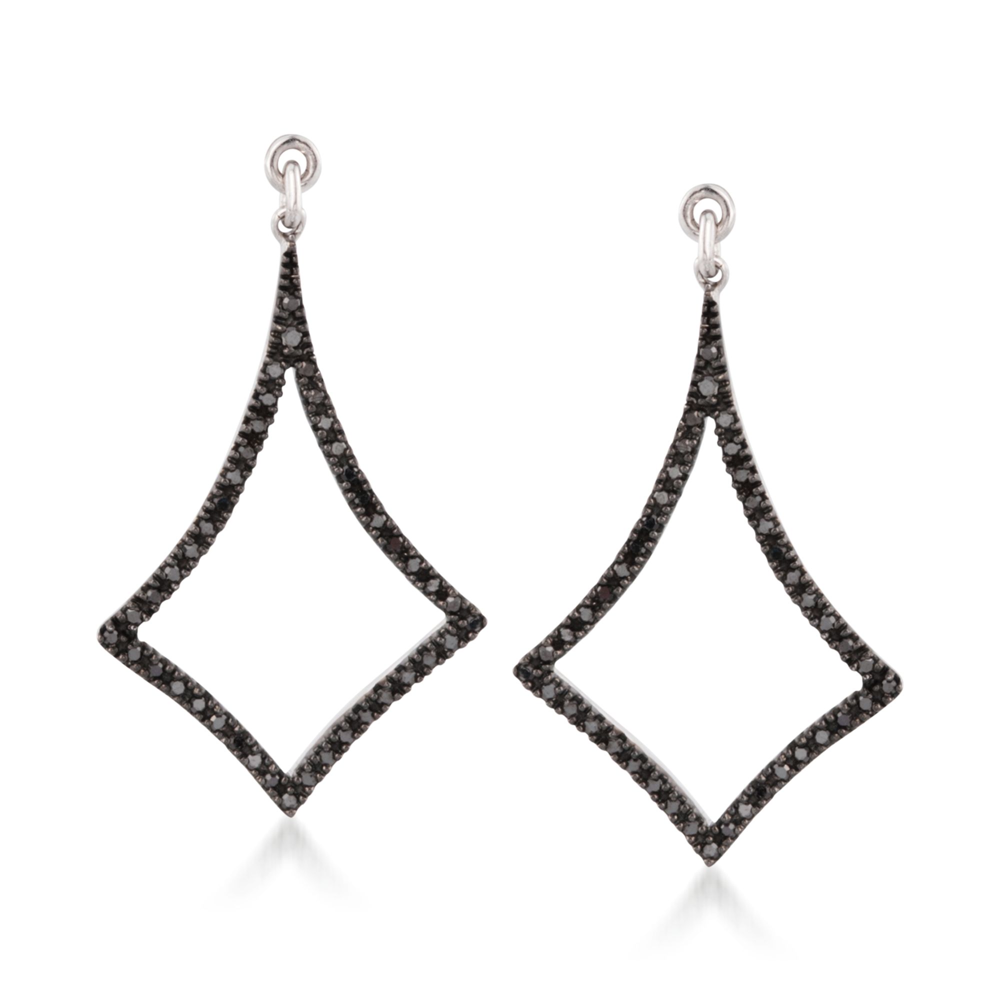 .25 ct. t.w. Black Diamond Earring Jackets in Sterling Silver RossSimons