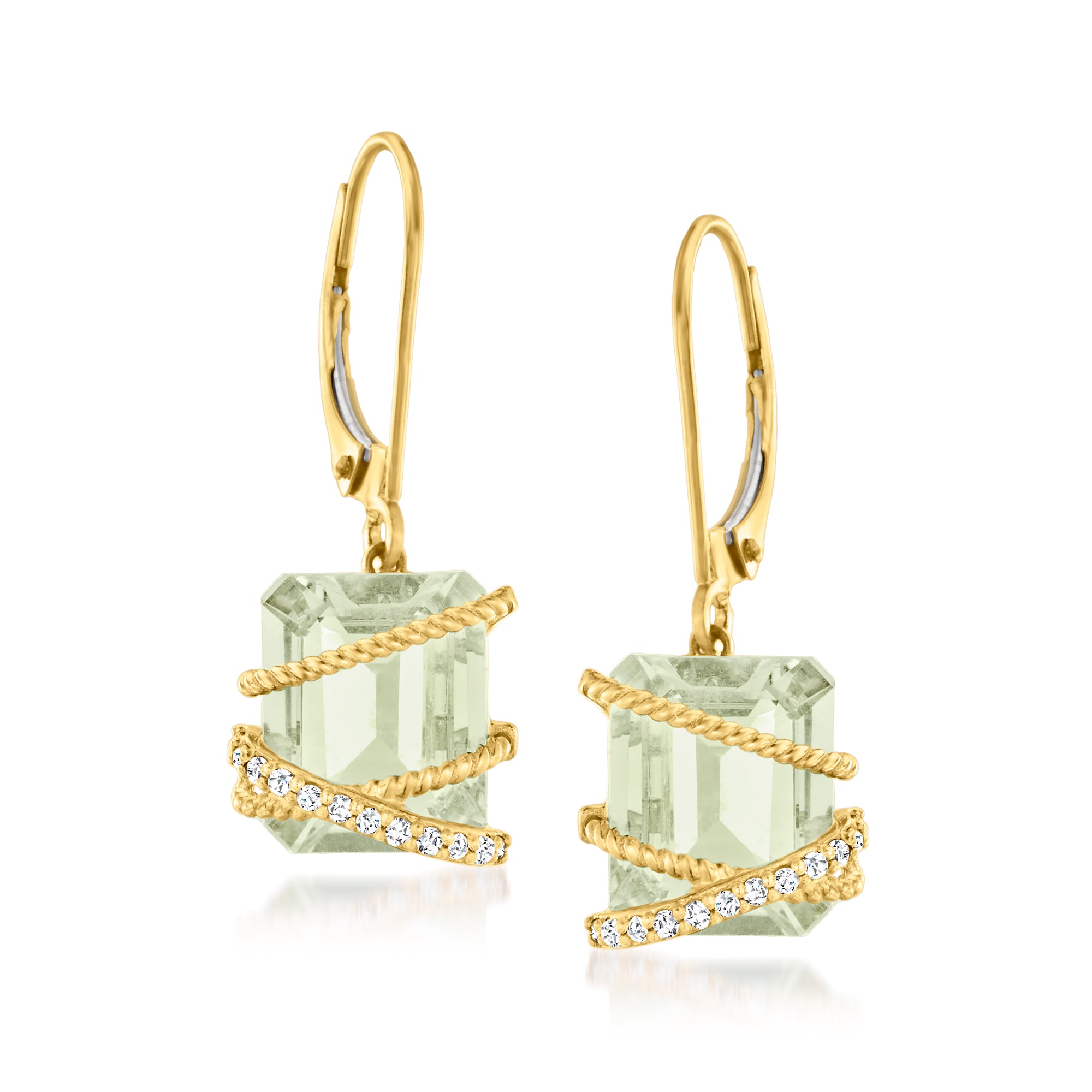 Prasiolite & Diamond Gossip Drop Earrings main image 1