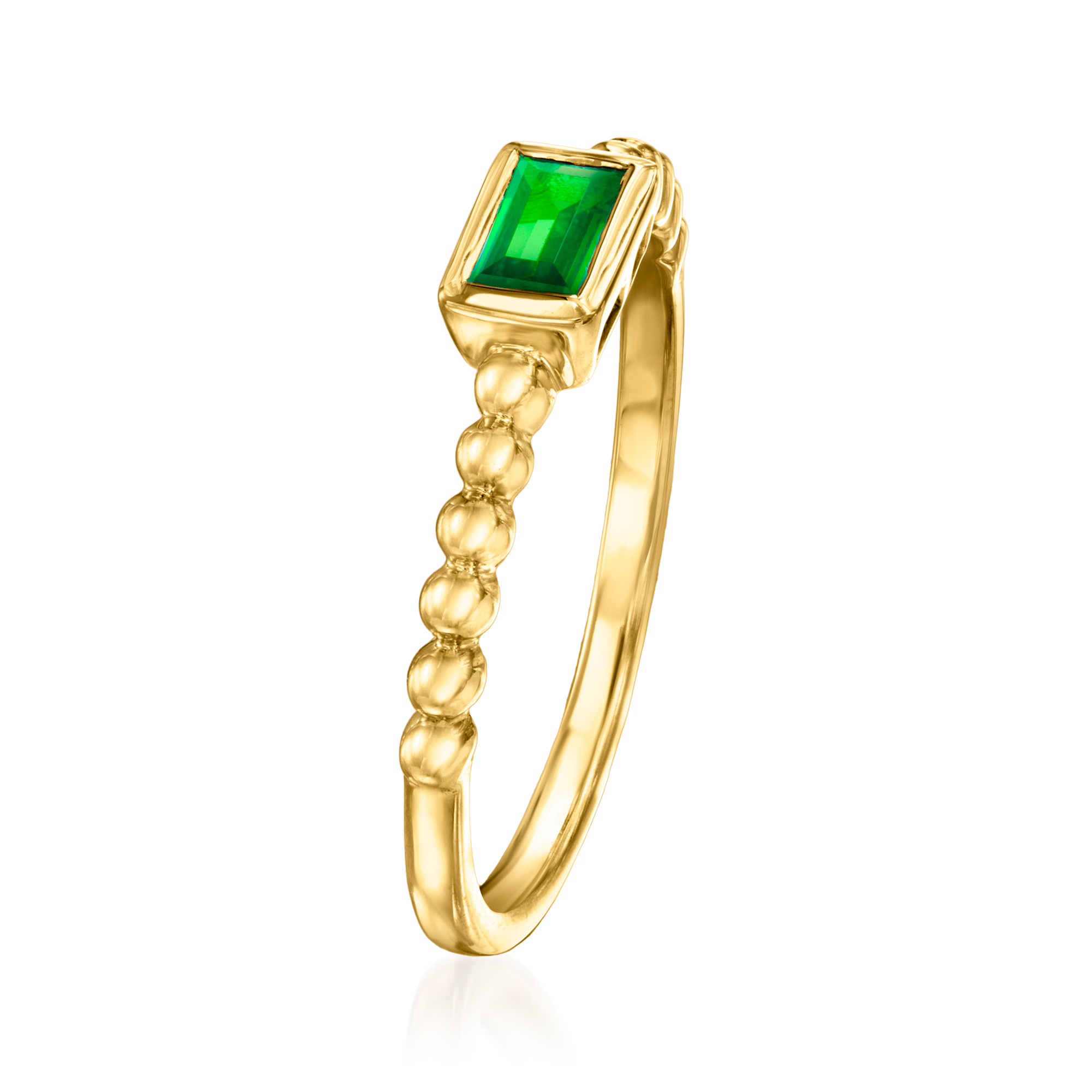 20 Carat Lab-Grown Emerald Ring in 18kt Gold Vermeil | Ross Simons
