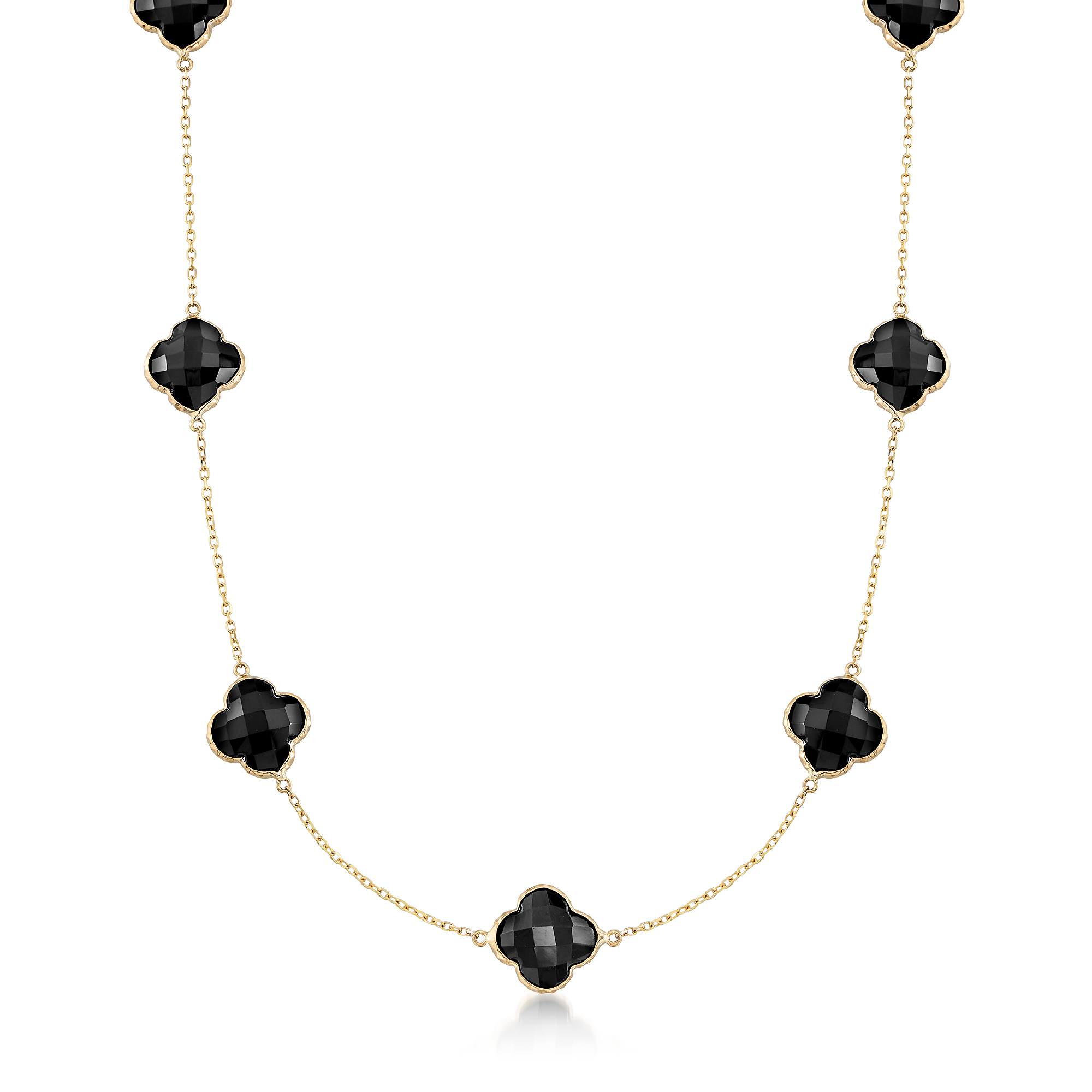 ★ROSEMONT★ 14K Necklace RF0005 Onyx Beverly Pendant - Gold - JAXXON