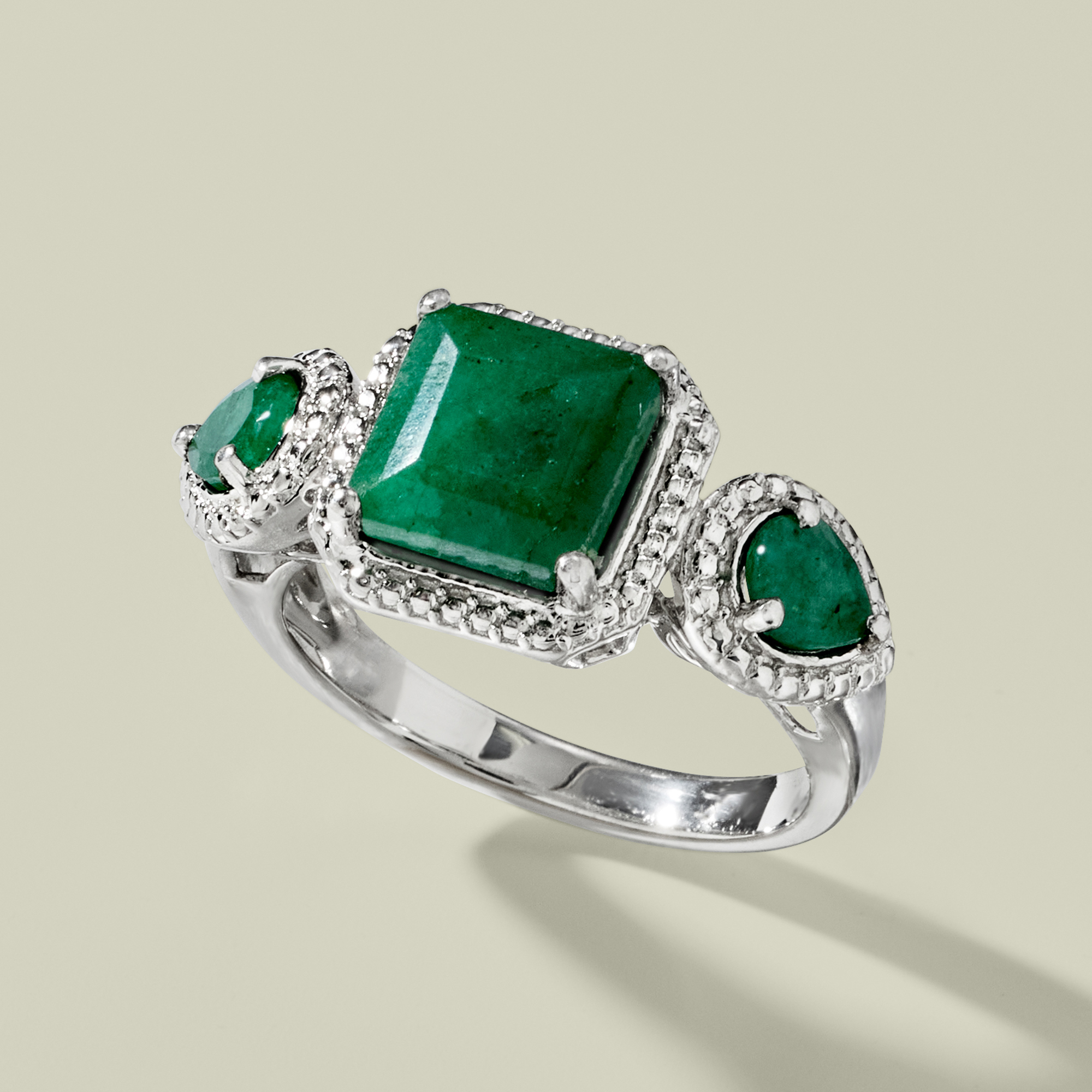 2.50 ct. t.w. Emerald Ring in Sterling Silver | Ross Simons