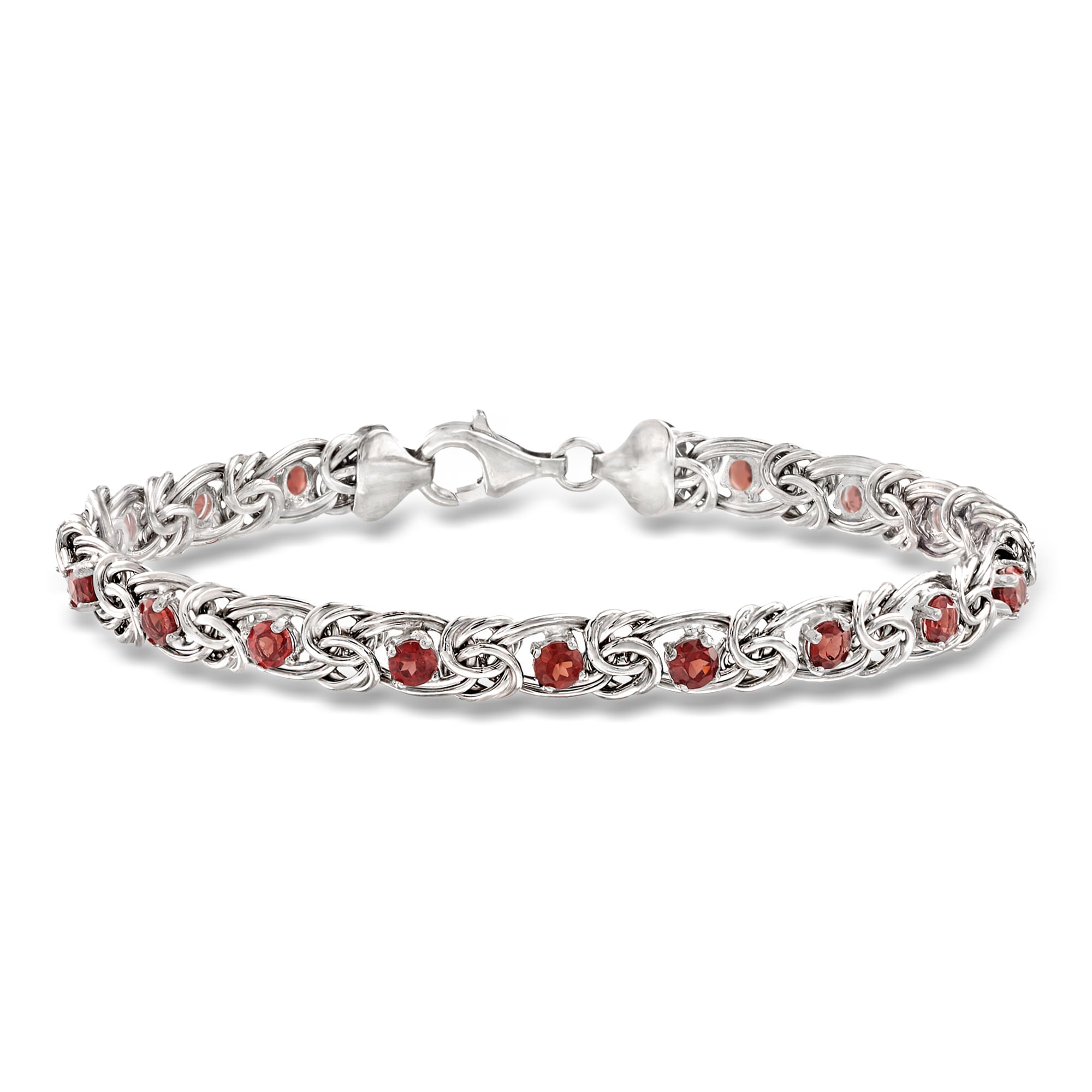 19.20 ct. t.w. Garnet Tennis Bracelet in Sterling Silver | Ross Simons