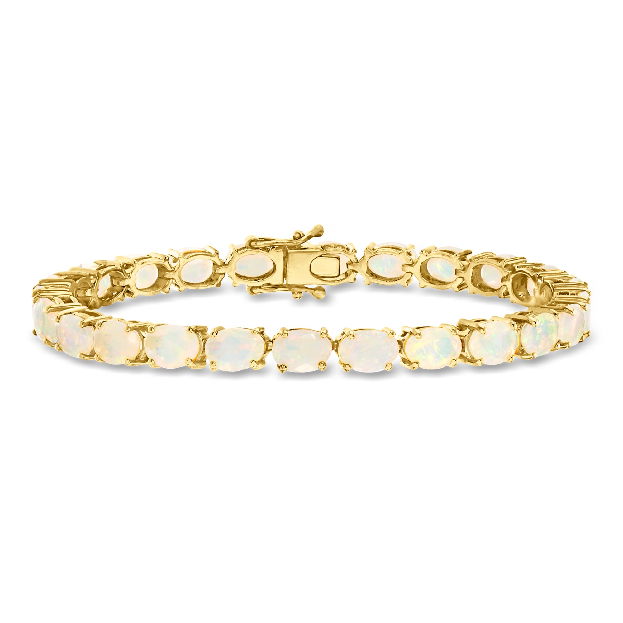ohana smile⭐︎♡ＡＡＡＡＡ+ゴールドタイチンルチルブレスレット 12.00 ct. t.w. Ethiopian Opal Tennis Bracelet in 18kt Gold Over