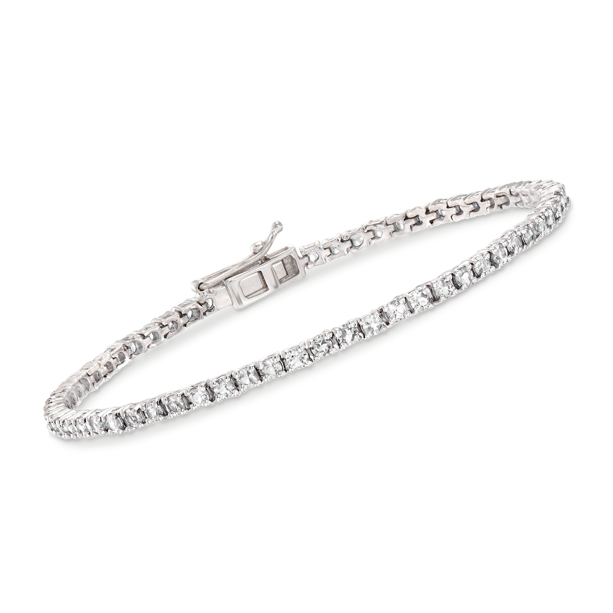 4.70 ct. t.w. White Topaz Tennis Bracelet in Sterling Silver