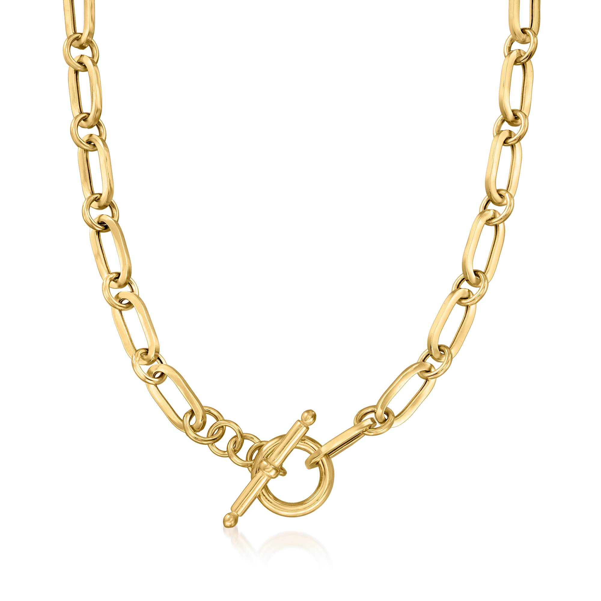 Italian 18kt Gold Over Sterling Paper Clip Link Necklace | Ross-Simons
