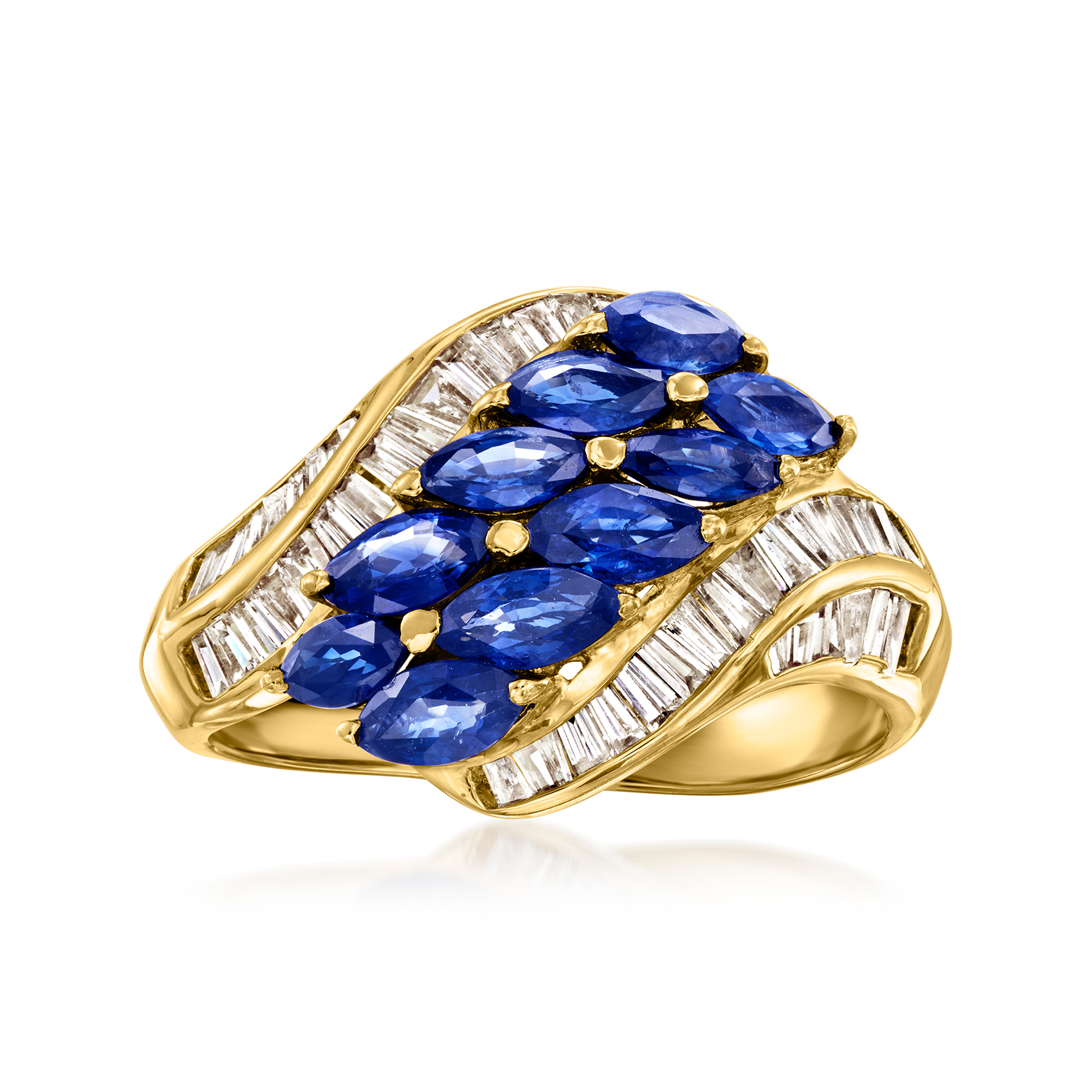 C. 1980 Vintage 2.00 ct. t.w. Sapphire and 1.02 ct. t.w.