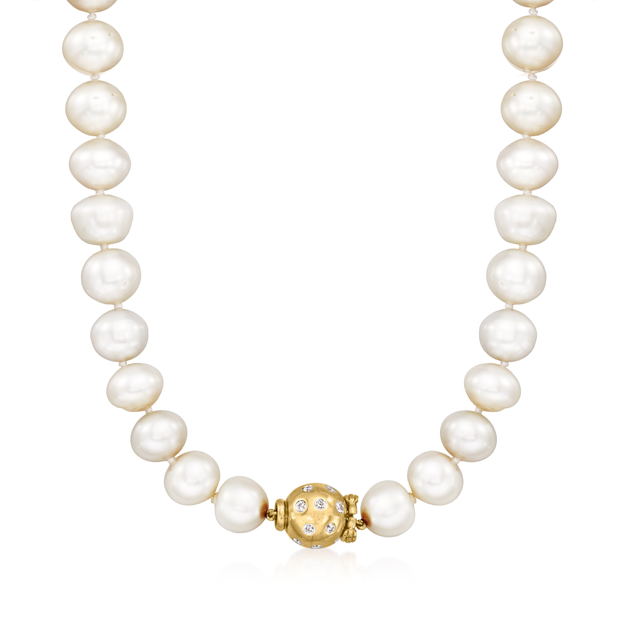 C. 1960 Vintage 11.25-12.25mm Cultured Baroque Pearl Necklace with
