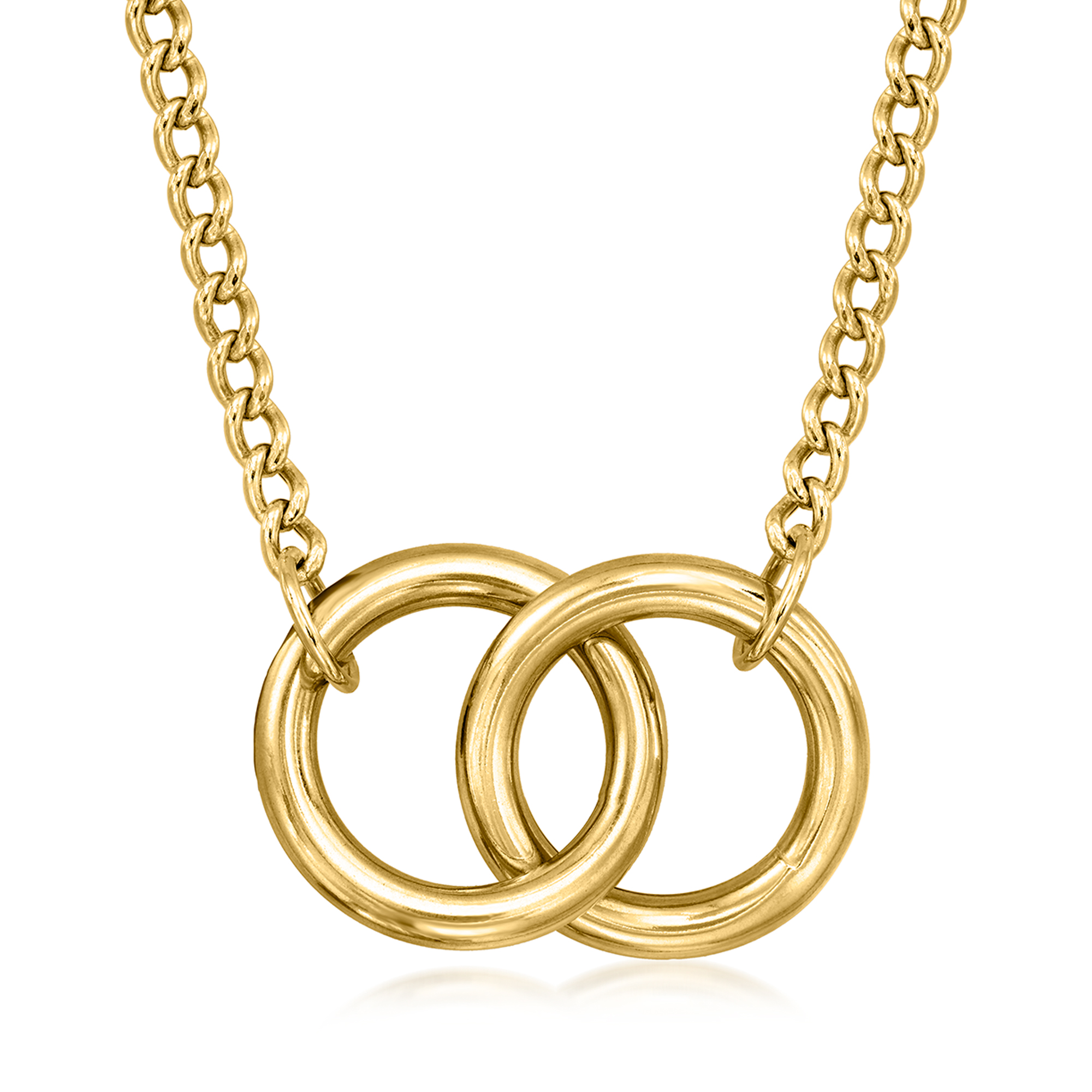 DelPia, Collana Donna Tecnica Brevettata 2begold 1/10 Oro 18kt e Anima Argento Sterling 925 Pendenti Stelle con Cristalli Bianchi (45cm