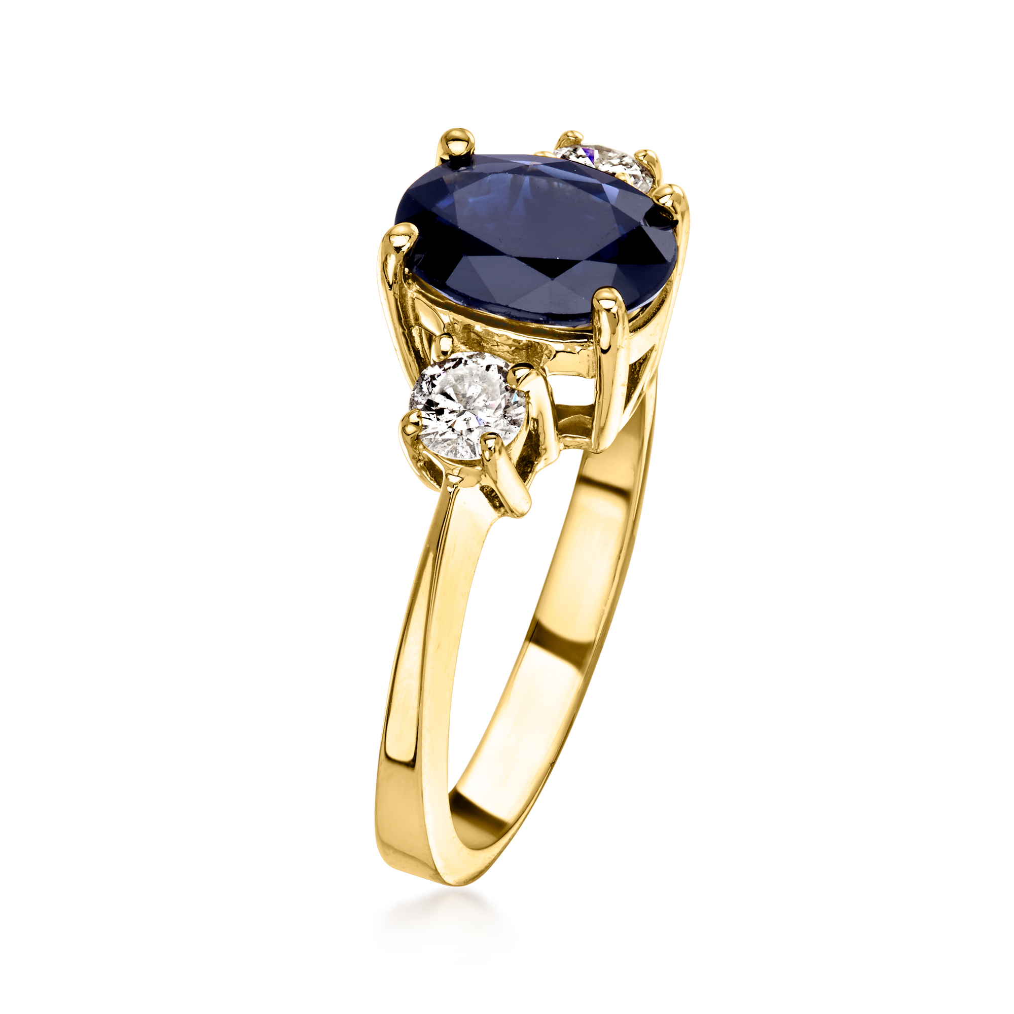 C. 1990 Vintage 2.00 Carat Sapphire Ring with .30 ct. t.w.