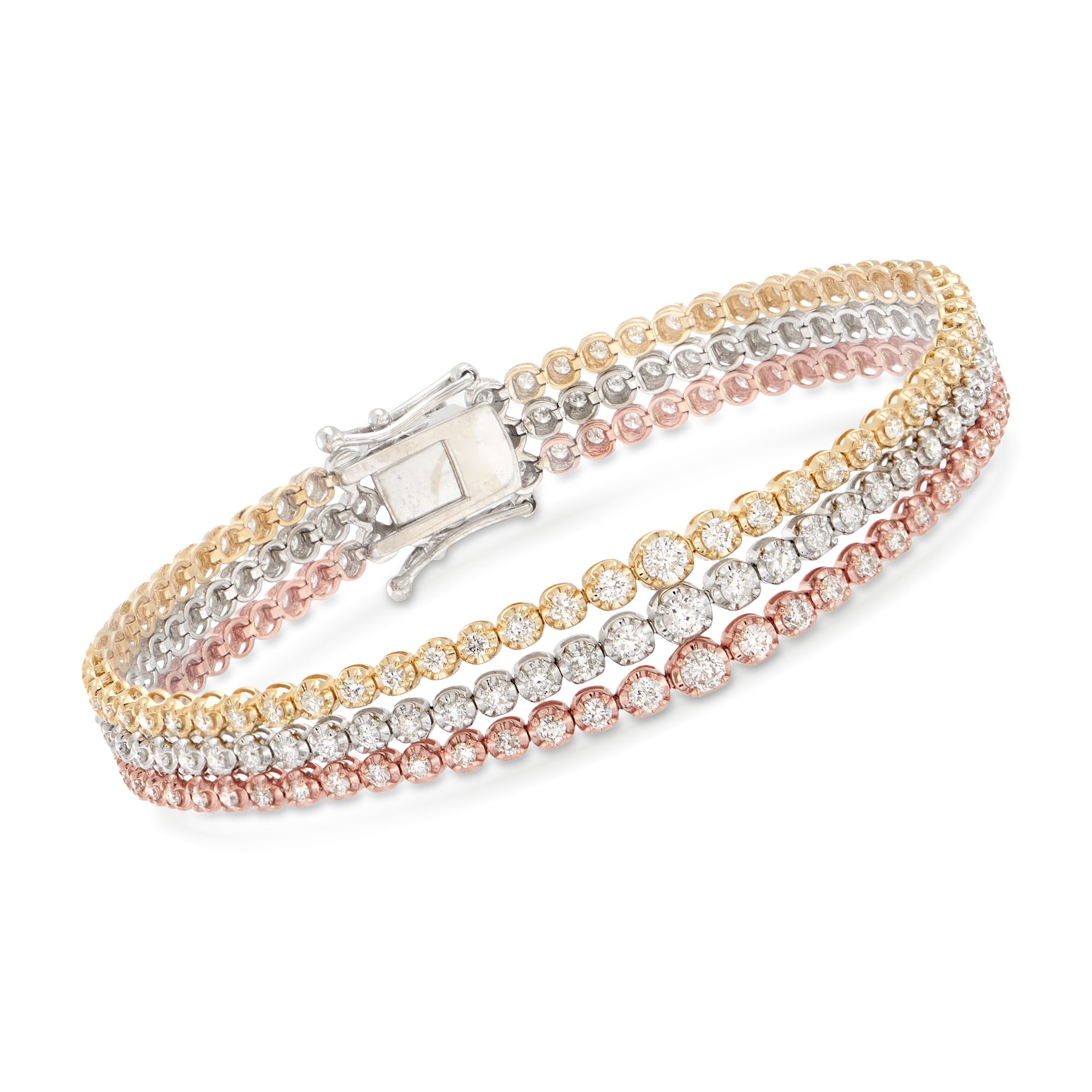 Lab Grown Diamond Multi Row Tennis Bracelets  Sacet