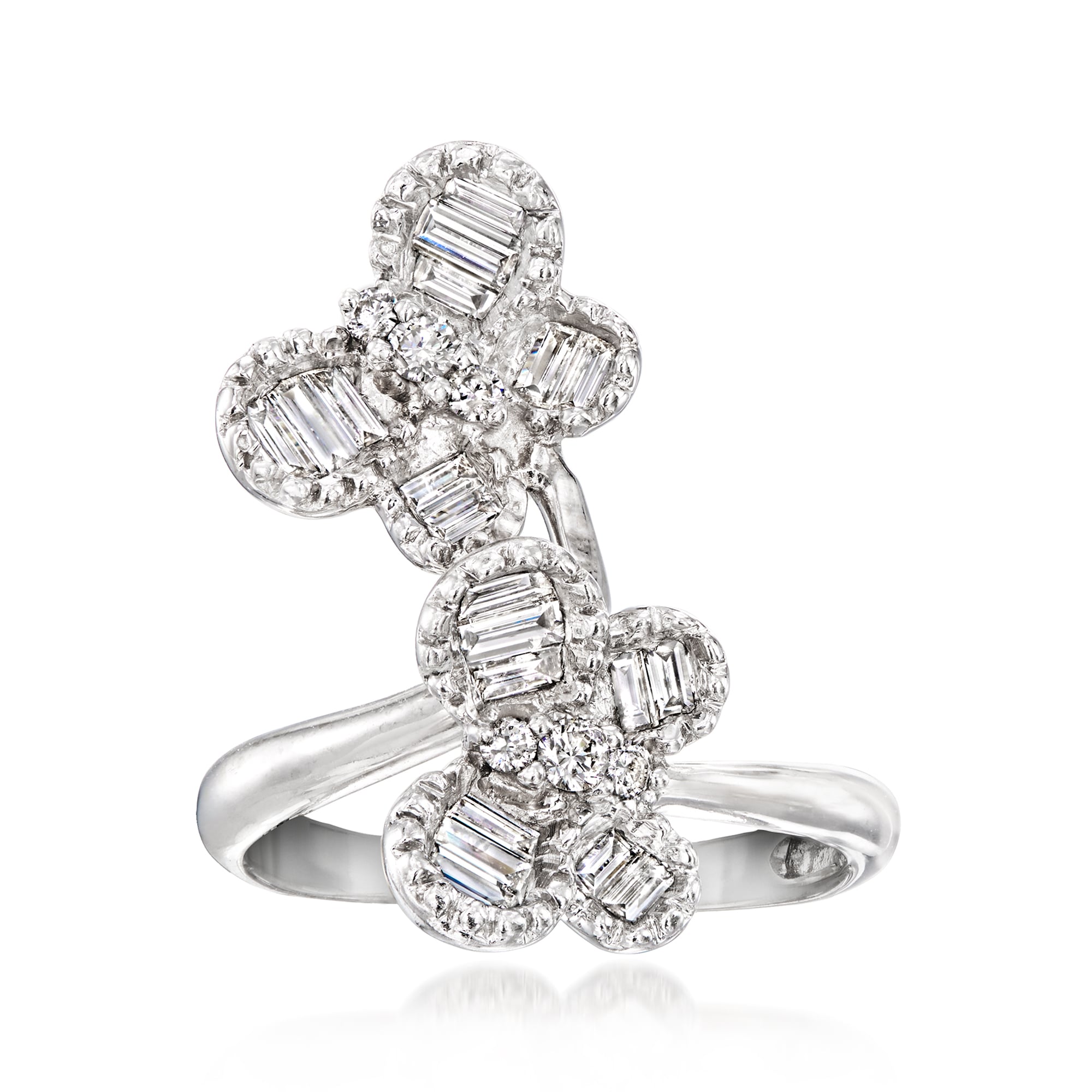 C. 2000 Vintage .62 ct. t.w. Diamond Butterflies Ring in 18kt