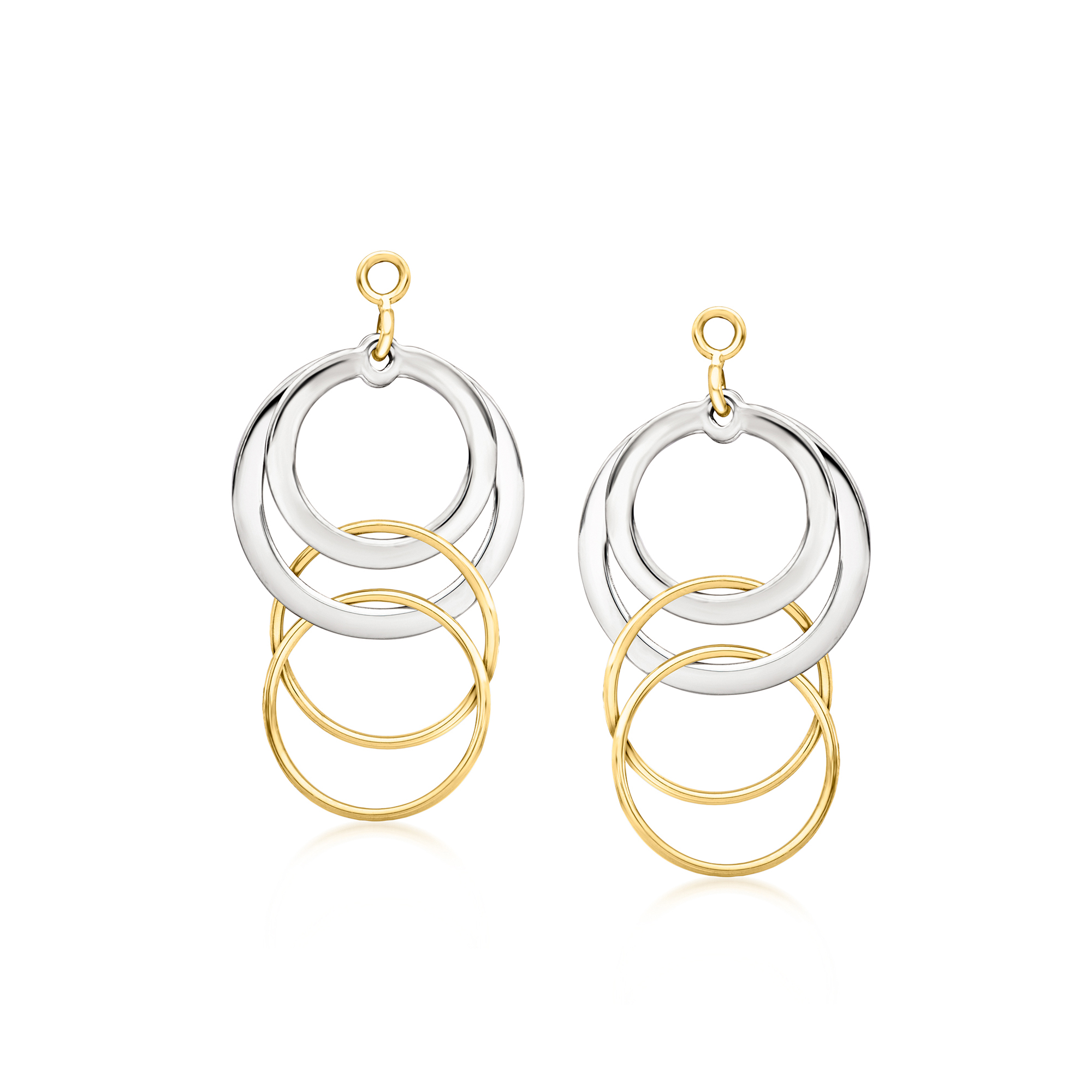 Aazon.co: Ross-Sions 14kt Yellow Gold Bead Hoop Earrings