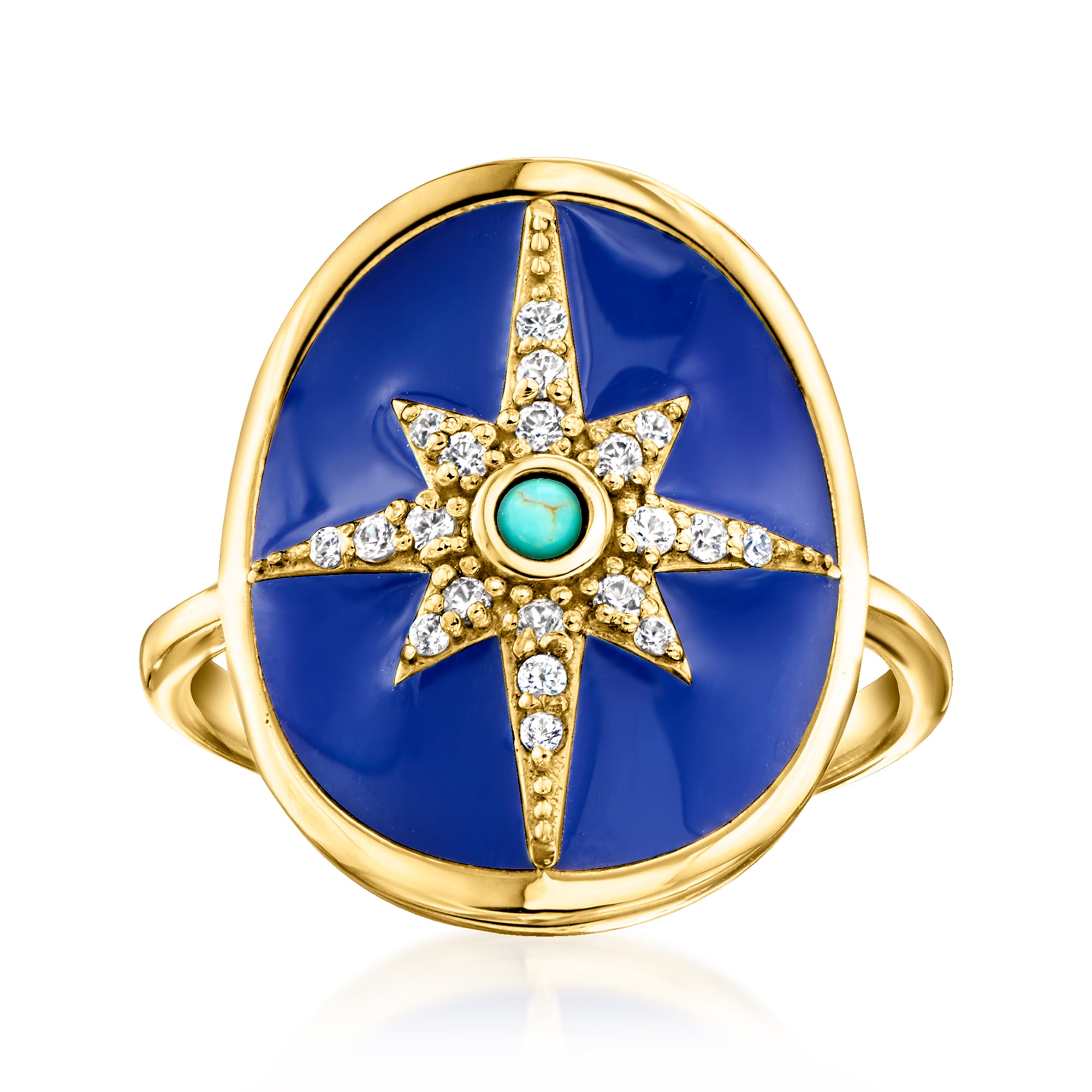 10 ct. t.w. White Topaz and Multicolored Enamel Bumblebee Ring in