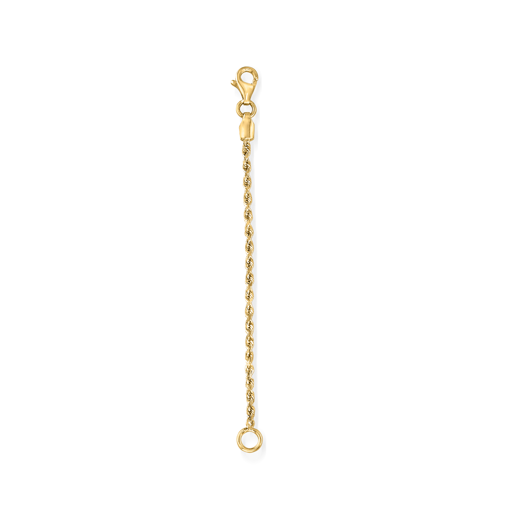 14KT Yellow Gold Open Rope Link Necklace Chain Extender/ Safety Chain – LSJ