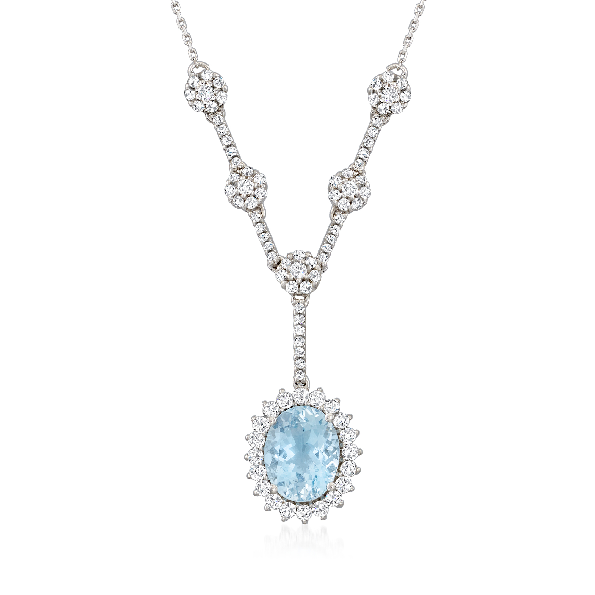 Ross-Simons Italian 5.00 Carat Aquamarine Pendant Necklace in 14kt ...