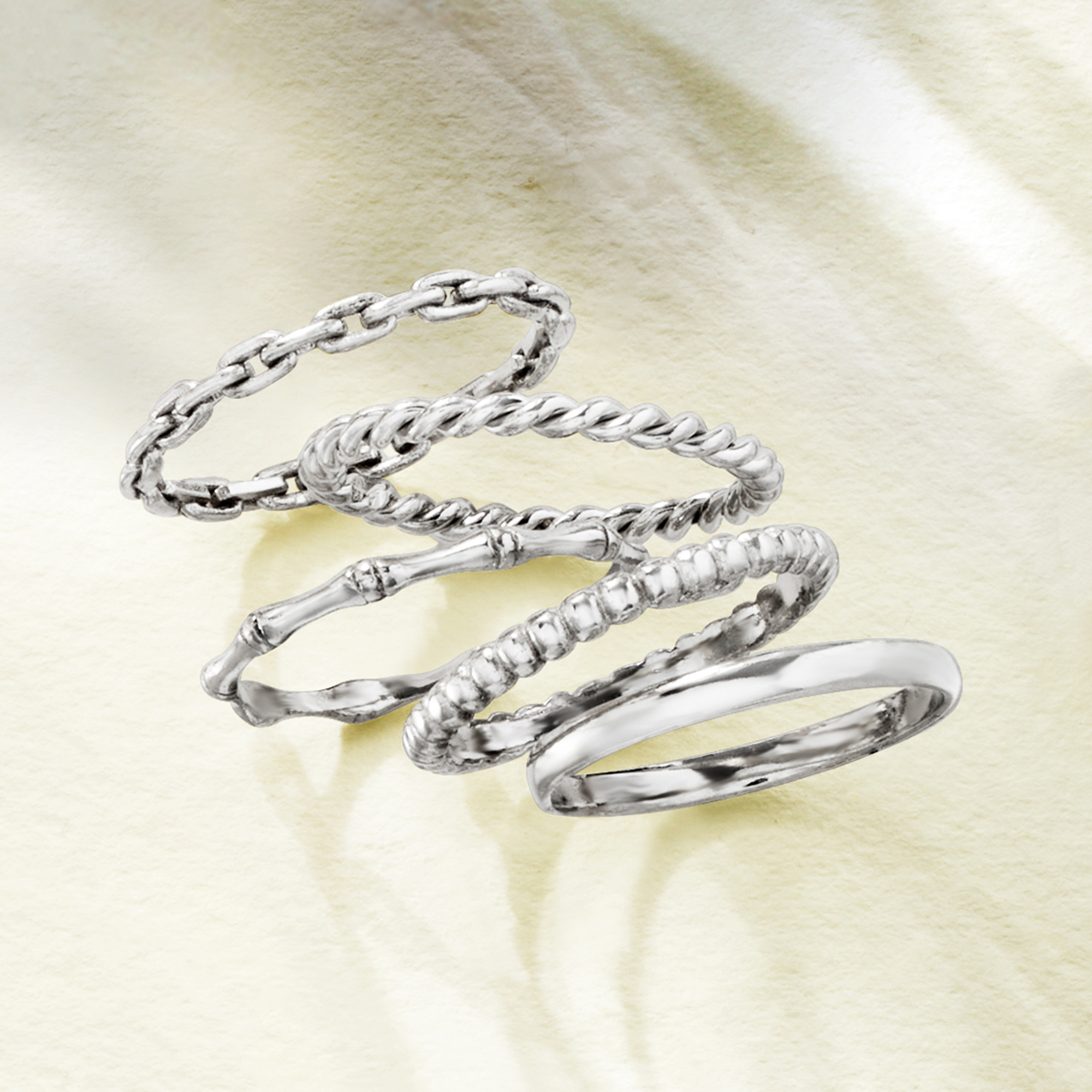 ★47bag ★ 925 Silver Bonbon Stack Ring 664050 Stackable Heart Ring Sterling Silver | Kay