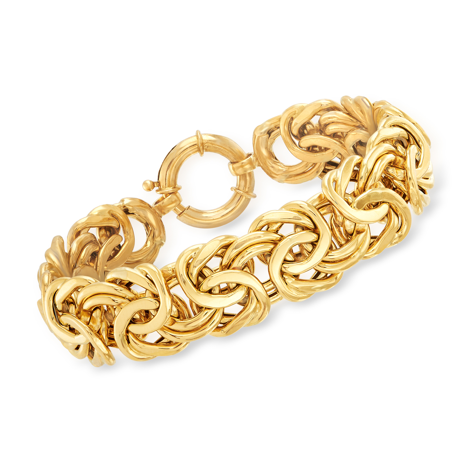 18kt Yellow Gold Byzantine Bracelet | Ross Simons